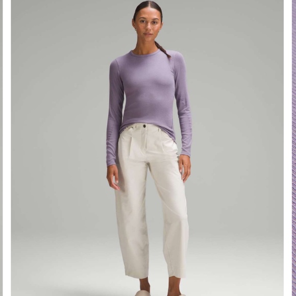 LuluLemon Hold Tight Long-Sleeve Shirt Purple Ash Size 12 - Picture 4 of 8